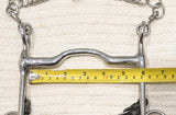 5.5 / 5.75" Double bit set, fixed cheek tongue relief / eggbutt bradoon snaffle (2610)