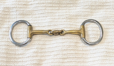 6" Eggbutt snaffle, copper alloy lozenge mouthpiece (2680)