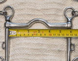 5.5" / 5.75" Double bits, longer shank weymouth / bradoon snaffle (2853)