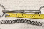5.5 / 5.75" Double bit set, low port weymouth /  bradoon snaffle (2609)