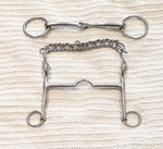 5.5 / 5.75" Double bit set, low port weymouth /  bradoon snaffle (2609)
