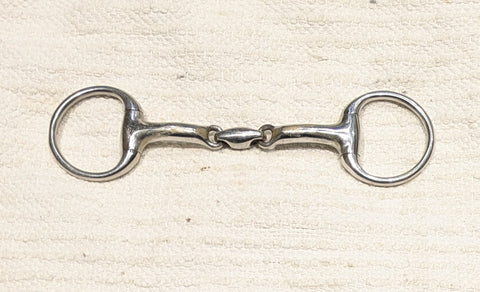 5" Small ring eggbutt snaffle, curved lozenge mouthpiece (2607)