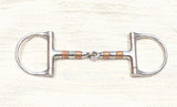 5" D ring copper roller snaffle, single jointed mouthpiece  (2801)