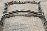5" Weymouth bit with fixed cheek, curved mullen mouth (2896)