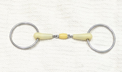5.25" / 13.5 Happy Mouth Double Jointed Copper Roller Snaffle Bit (2721)