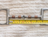 5.5" D ring copper roller snaffle, single jointed mouthpiece  (2966)