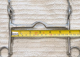 5.5 / 5.75" Double bit set, low port weymouth /  bradoon snaffle (2609)