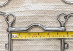 5" / 5.25" Double bit set, low port weymouth /  bradoon snaffle (2671)