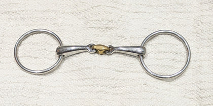 4.75" Stubben 2in1 Loose Ring Double Jointed Lozenge Snaffle Bit  (2718)