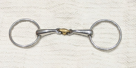 4.75" Stubben 2in1 Loose Ring Double Jointed Lozenge Snaffle Bit  (2718)