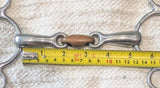 5" 2 ring dutch / continental gag (smaller rings), copper lozenge mouthpiece  (3017)