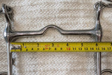 5.75" / 6" Double bits, fixed cheek weymouth / bradoon snaffle (3004)