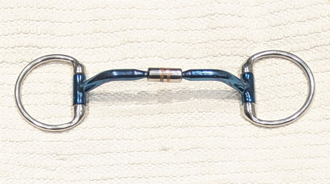 5.5" Eggbutt comfort barrel blue sweet iron snaffle bit NEW (2659)