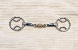 5" Wilkie / bevel snaffle, sweet iron blue double jointed peanut mouthpiece (3095)