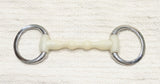5" / 125 Happy mouth eggbutt fixed ring, ripple straight bar snaffle (2971)