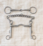 5.5" / 5.75" Double bits, longer shank weymouth / bradoon snaffle (2975)