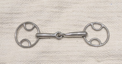 4" Wilkie / bevel small ring snaffle, single joint (2603)