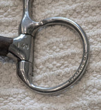 5.75" / 145 Bombers Hanging Cheek / Baucher Happy Tongue Snaffle Bit (2885)