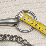 5" / 5.25" Double bit set, ported weymouth / bradoon snaffle (2613)