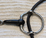 5" Cheltenham gag, single jointed rubber mouthpiece (2698)