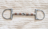 5.5" D ring copper roller snaffle, single jointed mouthpiece  (2966)